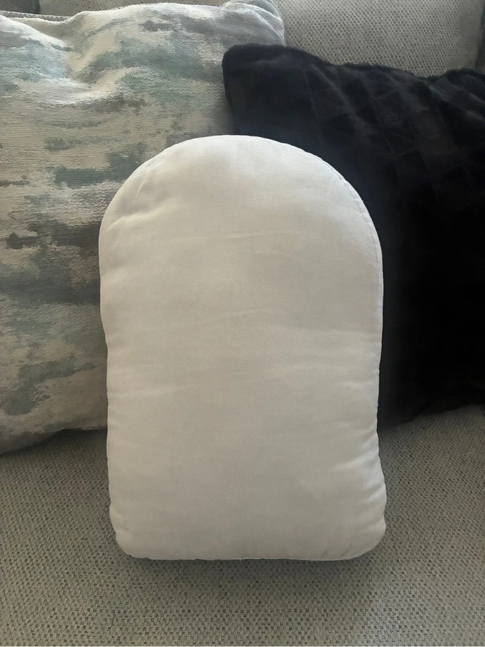 Target Halloween Skull Tombstone Throw Pillow White Gothic Decor EUC